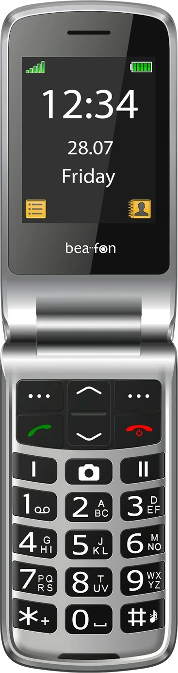 Celular bea-fon SL645plus LTE, 2.8", 1000mAh, microSD, zi-argjendtë