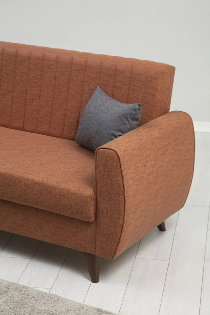 Divan-krevat 3 vendesh, Atelier del Sofa, Alkon, ngjyrë e kuqe tjegulle
