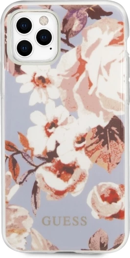 Mbështjellës Guess GUHCN65IMLFL02 për iPhone 11 Pro Max, Flower Collection, vjollcë