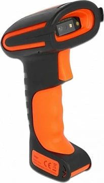 Skaner barkodesh DeLOCK Industrial 1D/2D, Bluetooth/2.4GHz/USB, 1800mAh, i zi/portokalli