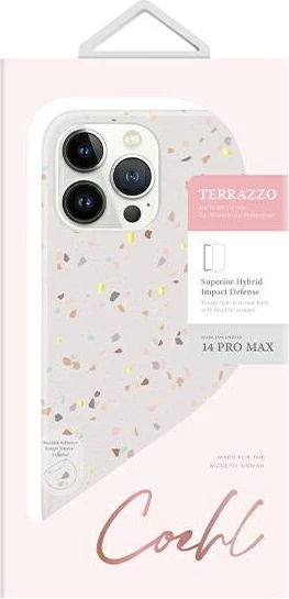Mbështjellës UNIQ Coehl Terrazzo për iPhone 14 Pro Max, sand