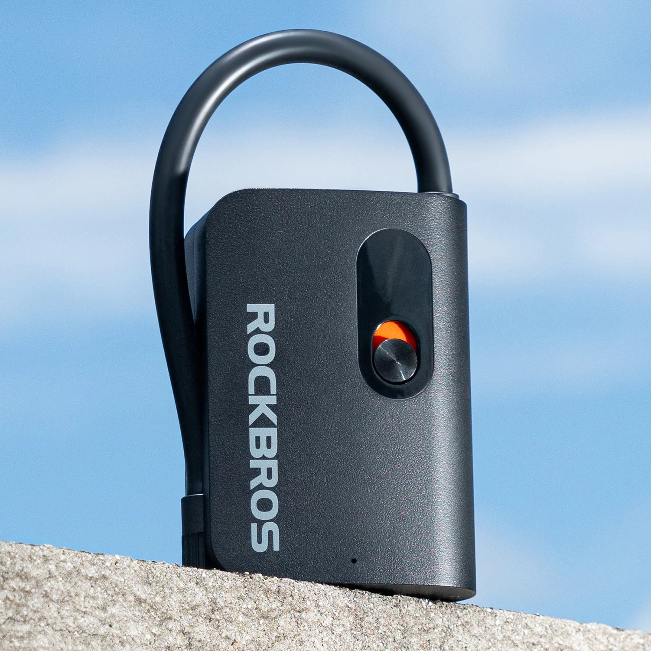 Pompë elektrike pa kabllo Rockbros L1 Mini 70 PSI USB-C zorrë 200 mm Schrader/Presta e zezë