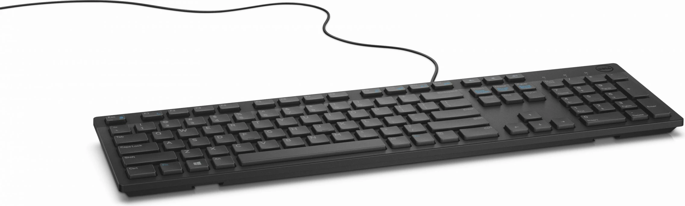 Tastierë DELL KB216, Full-size, Wired, USB, QWERTY, Ngjyrë e zezë