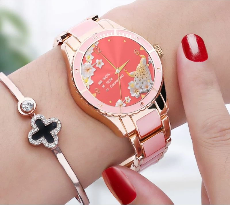 Smartwatch për femra Rubicon, rozë