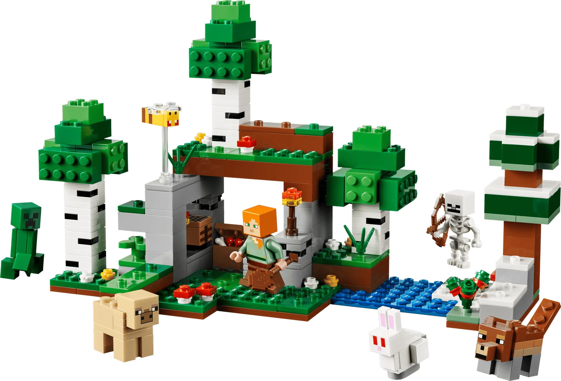 Set LEGO Minecraft LEGO First Night Adventure 21593, 301 pjesë (8+)