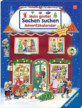 Kalendar adventi Ravensburger Mein großer Sachen suchen, 24 libërza kartoni