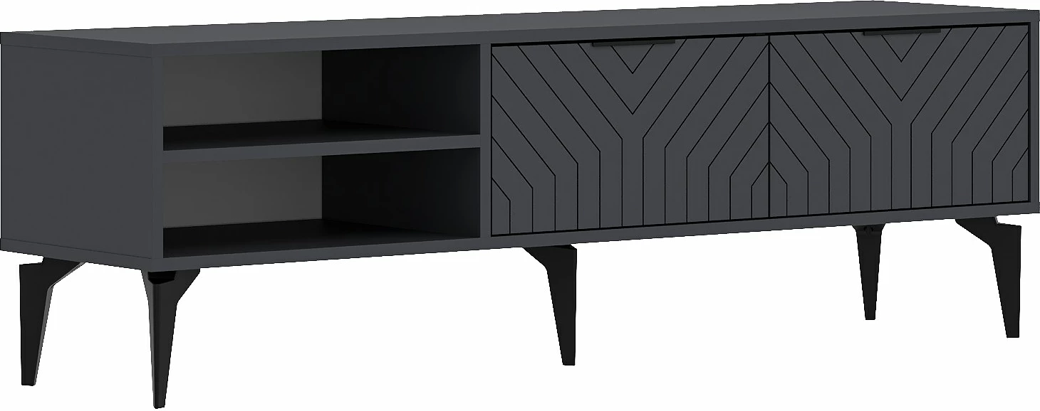 Komodë TV Regina, ngjyrë antracit, Skye Decor