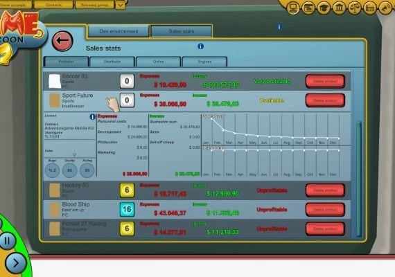 Game Tycoon 2 EN/DE/FR/IT/ES Global