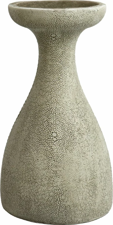 Mbajtëse qirinjsh dekorative TERZO.I, ngjyrë gri guri, 12x9.5x22cm, polirezine