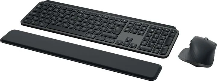 Set tastierë dhe maus Logitech MX Keys S Combo 920-011606, wireless Bluetooth, me palm rest, e zezë/graphite, set 2-në-1