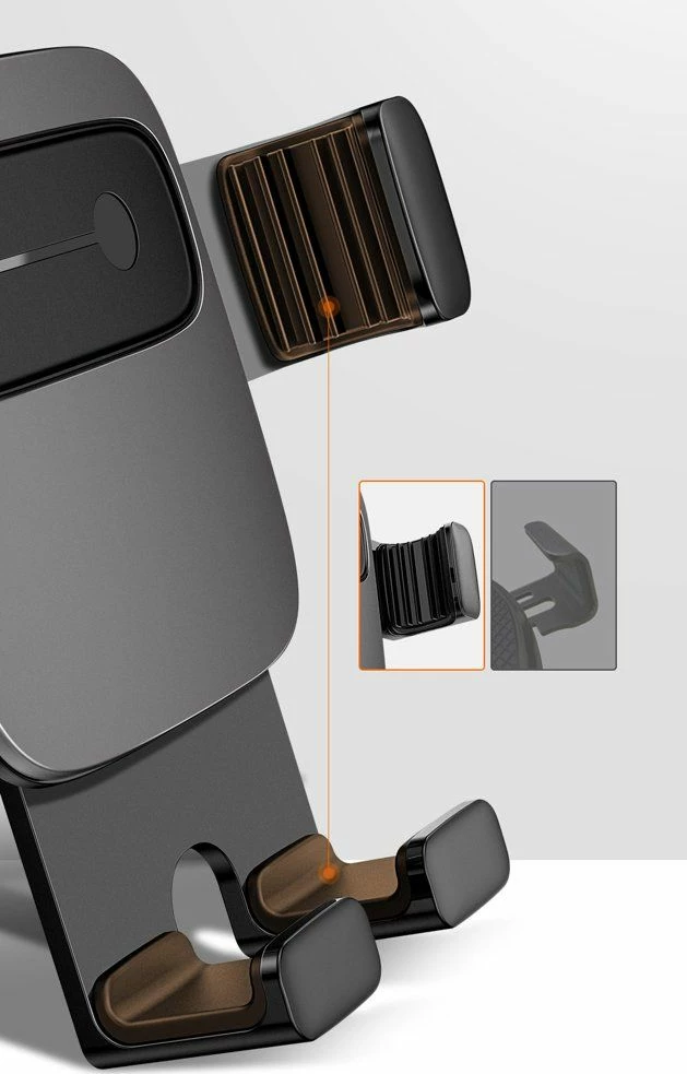 Mbajtëse telefoni për makinë Baseus Cube SUYL-FK01, Gravity, për grilë ventilimi, 4.7-6.5", e zezë