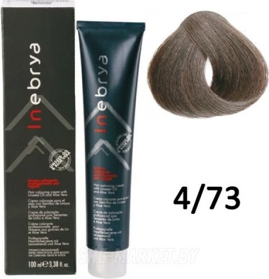 Ngjyrë për flokë Inebrya 4/73 Gështenjë Kafe e Artë, 100ml