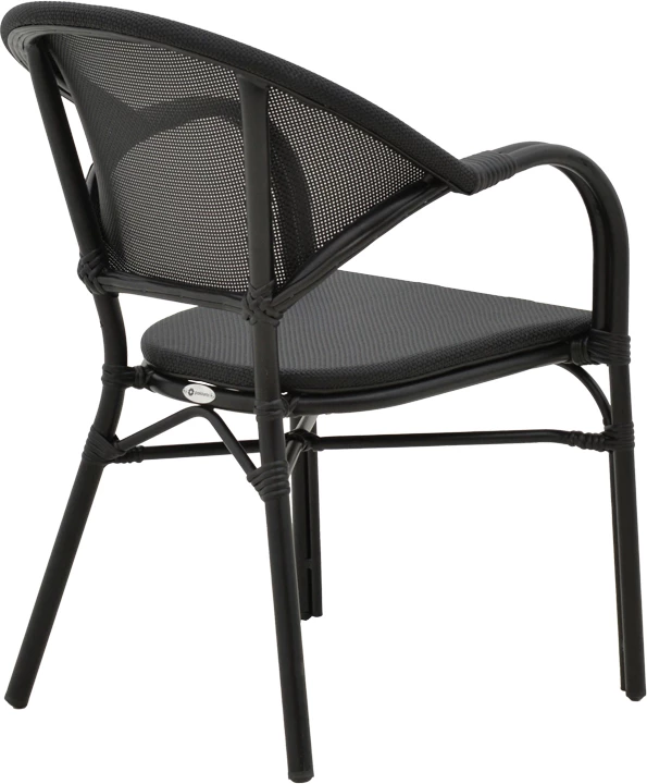 Karrige Elyza alumini i zi-tekstilen i zi 57x62x84cm