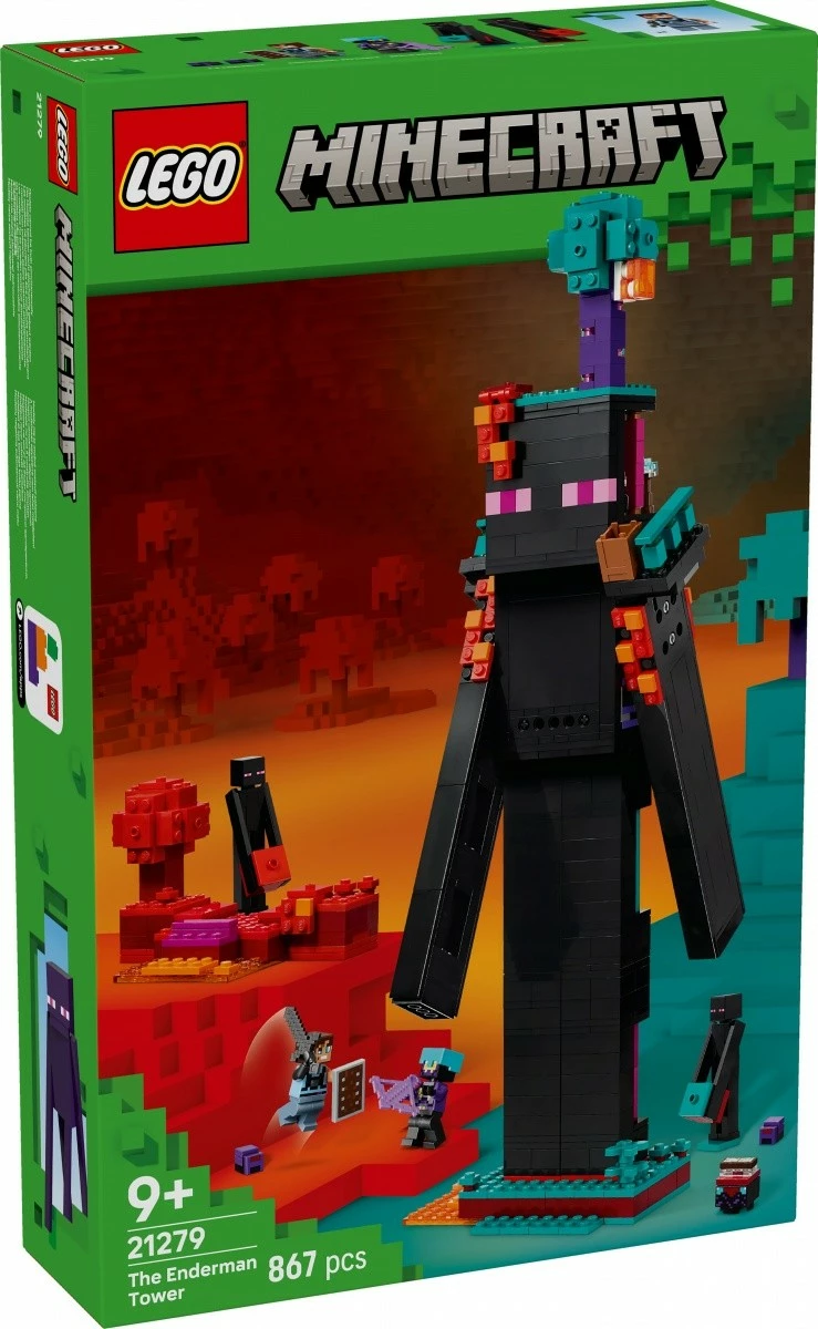 Set ndërtimi LEGO Minecraft Enderman Tower 21279, 867 pjesë, shumëngjyrësh