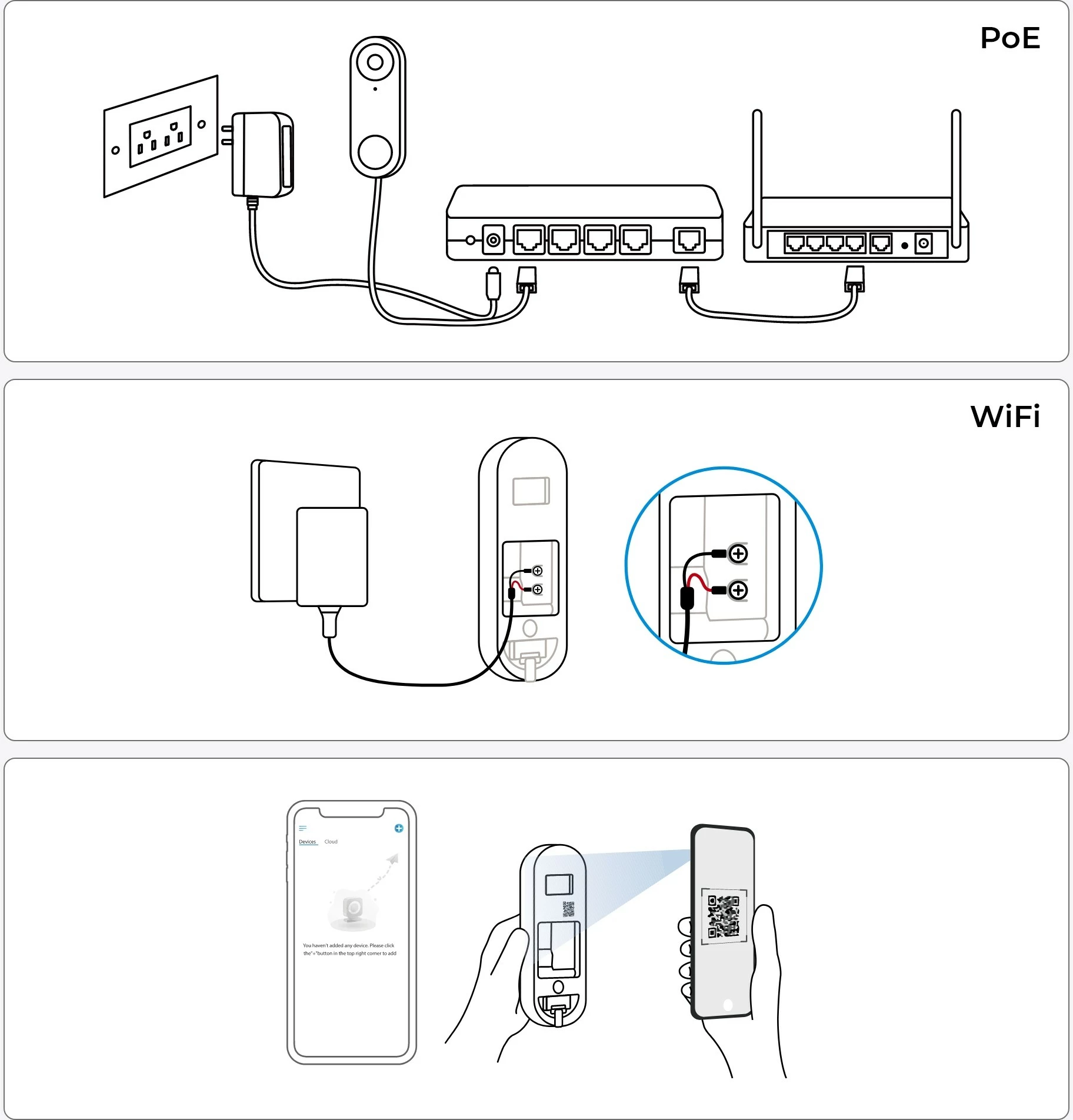 Video-derë Reolink D340W, 5MP, zile, Wi-Fi 2.4/5GHz, detektim personi, dy-drejtim audio, IP65, MicroSD 256GB, e zezë/e bardhë