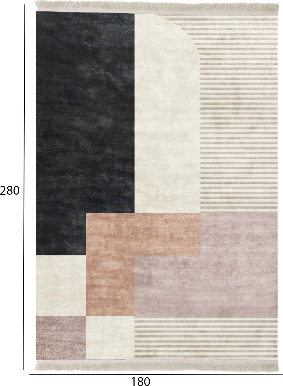 Tepih për dhomë ndeje me fransha JOSIANE FH7723.32 180x280