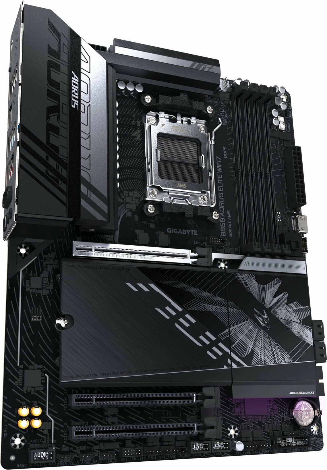 Pllakë amë Gigabyte B850 AORUS ELITE WIFI7, AM5, ATX, DDR5 256GB, PCIe 5.0, Wi‑Fi 7 + Bluetooth