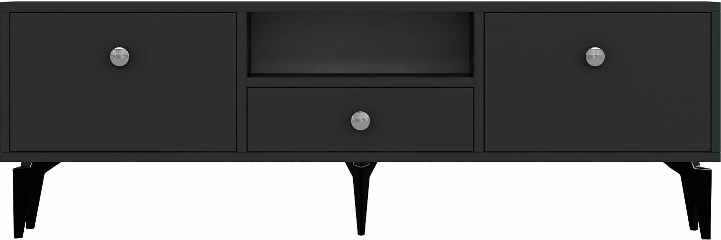 Komodë për TV Skye Decor, 1300-DROP-1, antracit, argjend