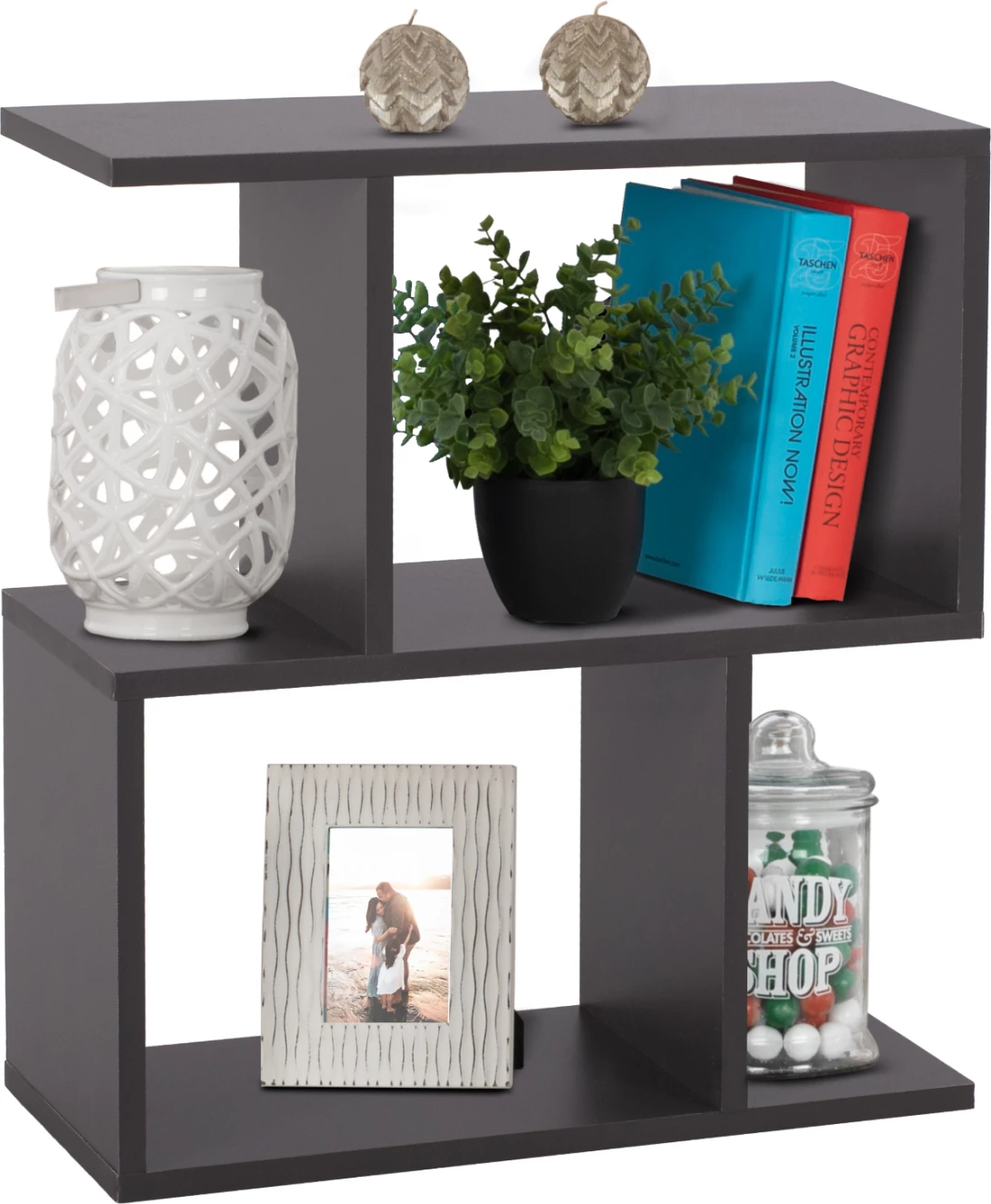 Tavolinë anësore AMEER me hapësira ruajtëse FH8881.20 melaminë ngjyrë gri 50x17x56H cm