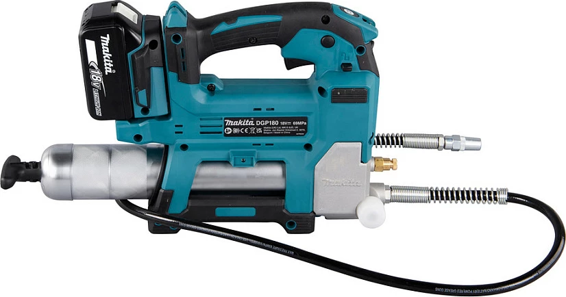 Pistoletë graso Makita DGP180Z, 18V Li-Ion, 475 ml, 690 bar, zorrë 1.2 m