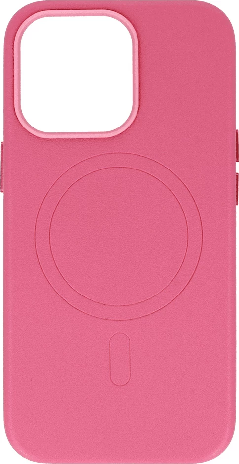 Mbështjellës ONASI 16872 MagSafe prej lëkure & silikoni për iPhone 13 6.1, rozë