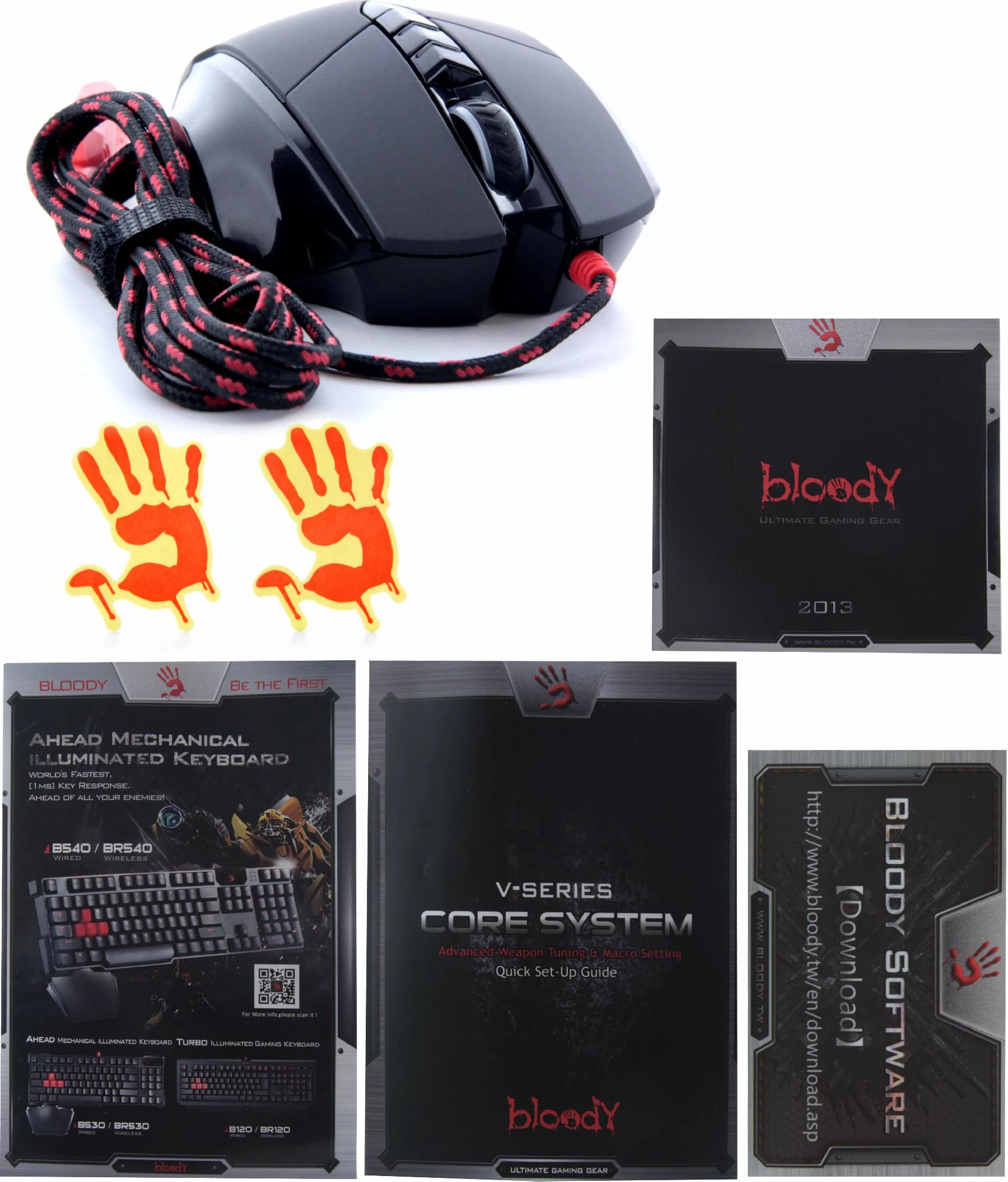 Maus gaming A4Tech Bloody V7m, 3200 DPI, 1000 Hz, USB me kabllo 1.8 m, i zi