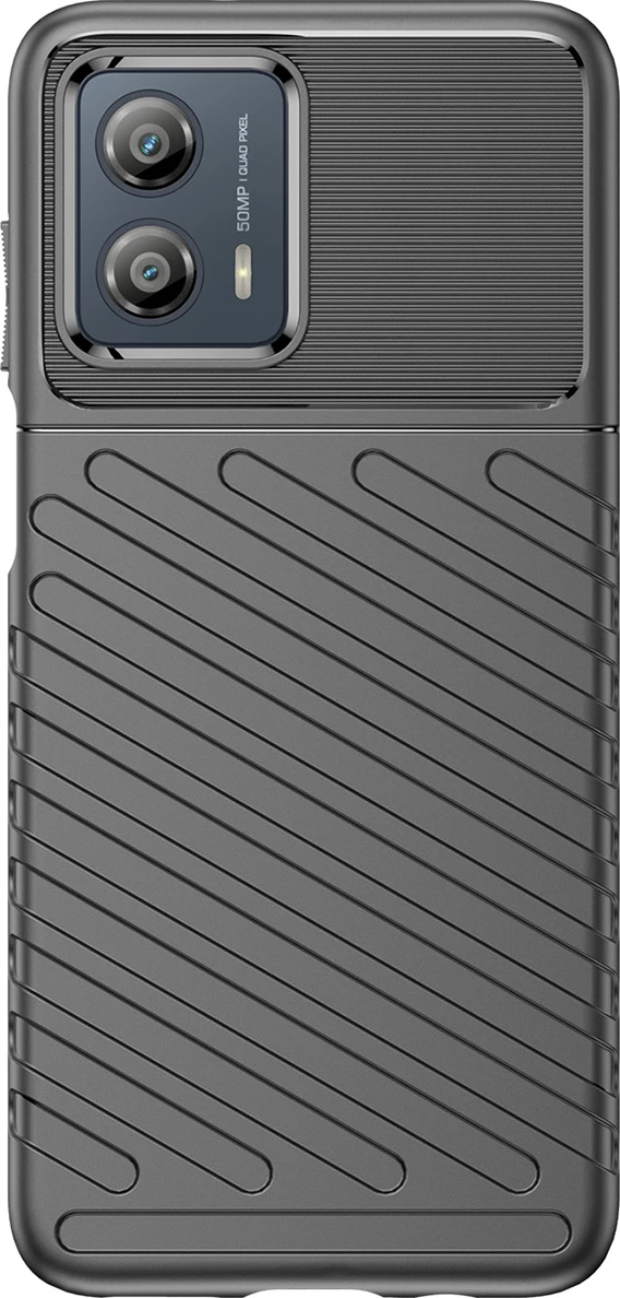 Mbështjellës Hurtel Thunder Case për Motorola Moto G53, TPU, zi