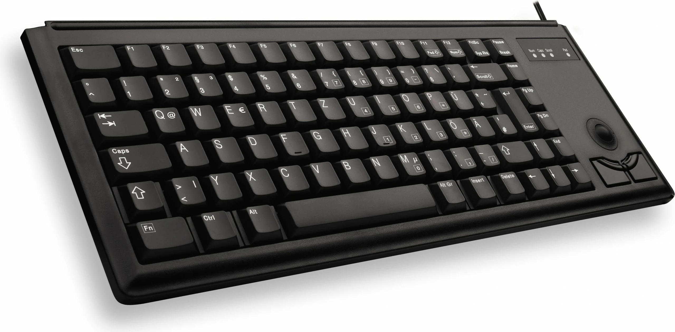 Tastierë mekanike Cherry G84-4400 me trackball, USB, QWERTY, e zezë