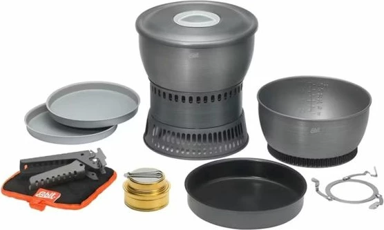 Set kuzhine për kamping Esbit Alcohol Cookset 2.35L, metalik