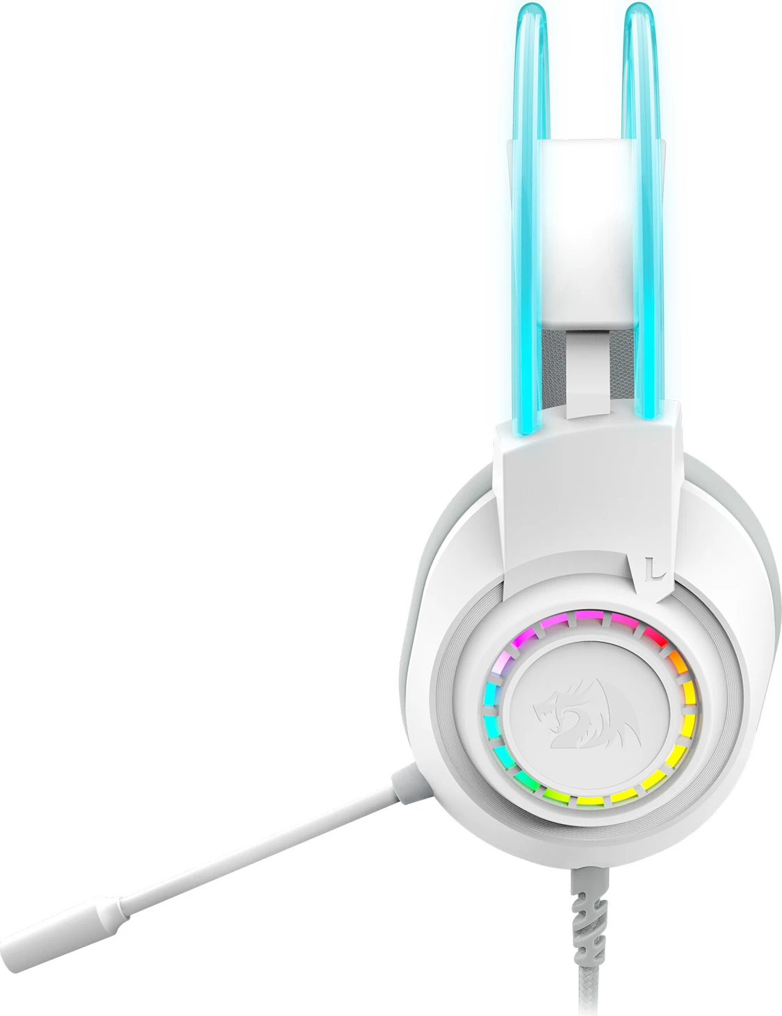 Kufje gaming Redragon Scream H231 3.5mm me kabllo, RGB, stereo, 40mm, të bardha