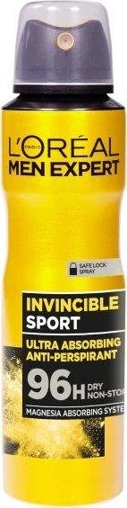 Antiperspirant sprej për meshkuj L'Oreal Paris Men Expert Invincible Sport 150ml