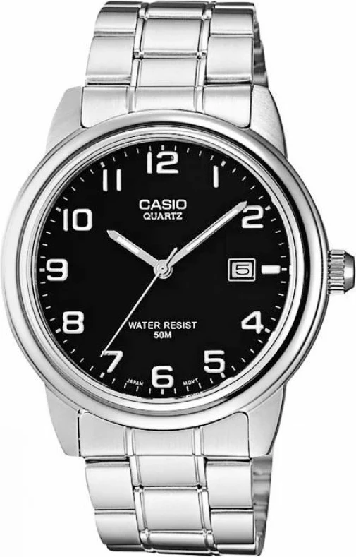 Orë dore për meshkuj CASIO MTP-1221A-1AVEG, e zezë, me kuti