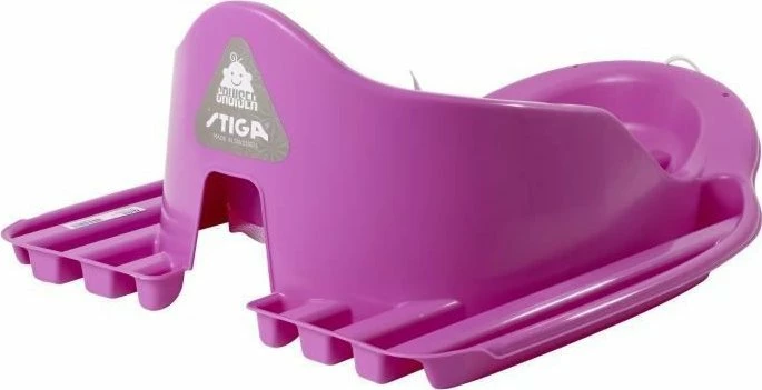 Sani Stiga Baby Luge, 1 vend, me mbështetëse shpine, për fëmijë 1+ vjeç, rozë