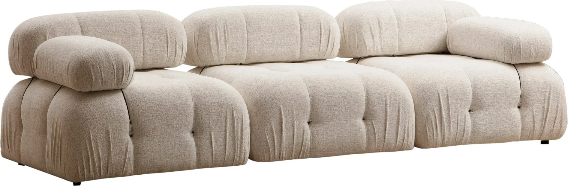 Kauç 3 vendësh Bubble, krem, Atelier del Sofa