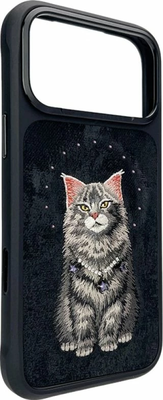 Kapak MagSafe Nimmy Lucky Fashion Cat për iPhone 17 Pro, i zi