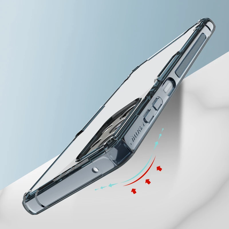 Mbështjellës Nillkin Nature Pro për Samsung Galaxy A73, transparent, i bardhë