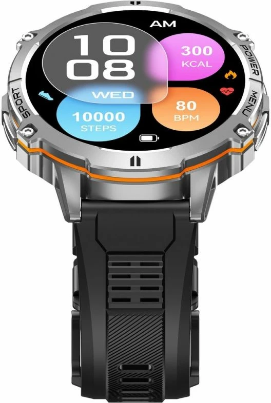 Smartwatch Gravity GT42-3, rrip grafit + byzylyk