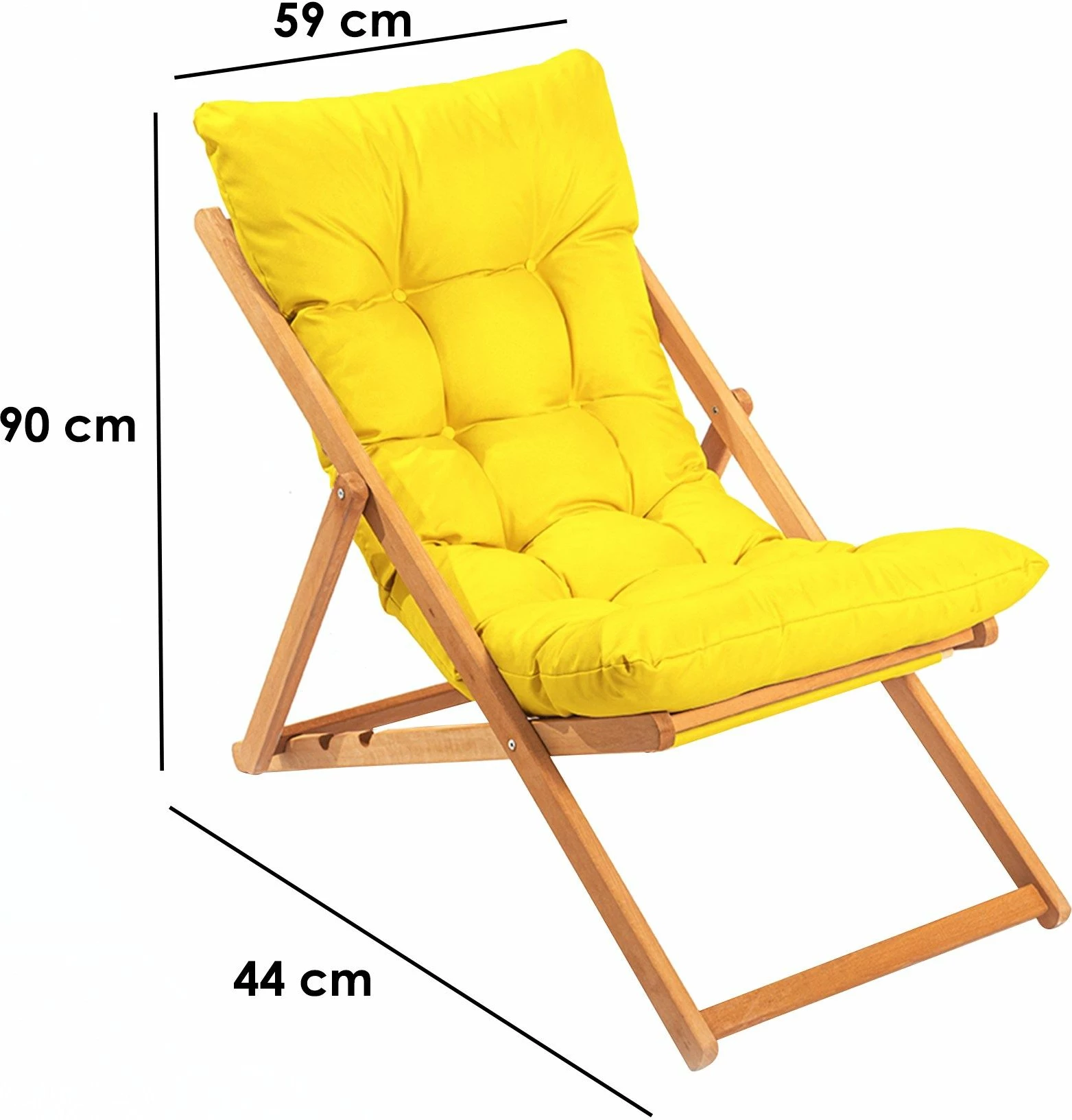 Karrige kopshti Hanah Home, My006, e verdhë, natyrale