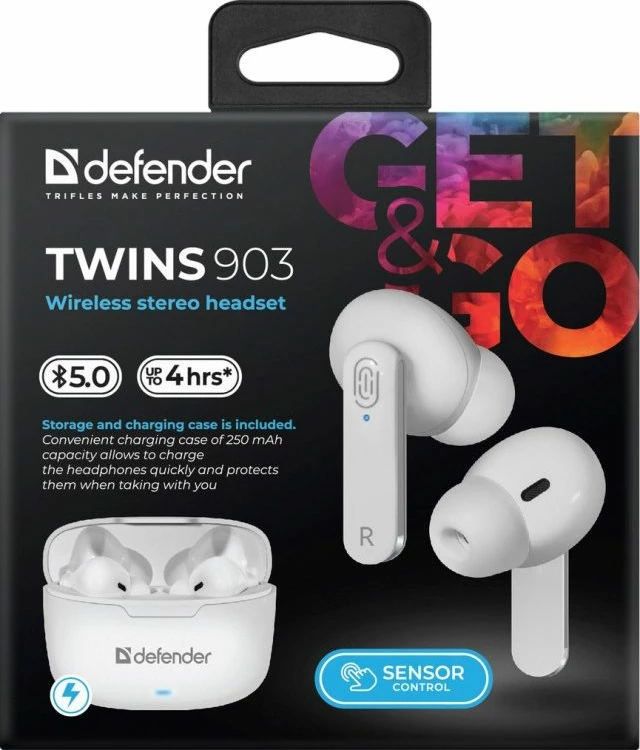 Kufje in-ear DEFENDER, të bardha