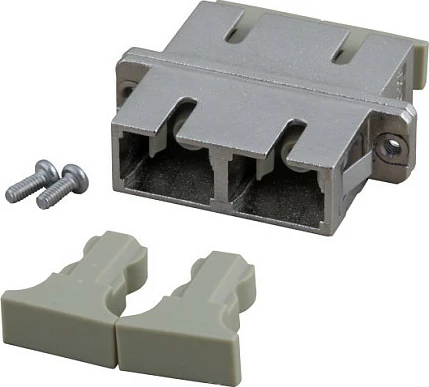 Kuplungë fibër optike SC Duplex EFB Elektronik, OS2 Single-Mode, metal, 4 porta, gri