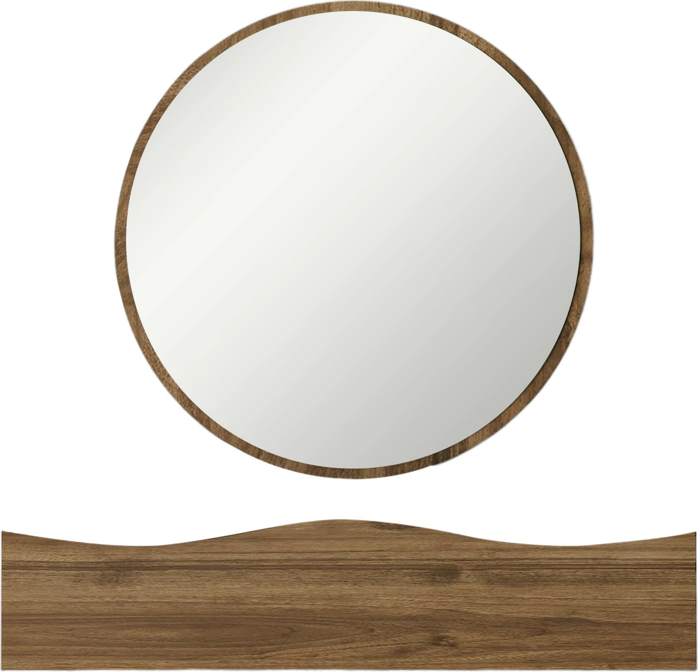 Komodë Hanah Home, Princesse, ngjyrë arre, me pasqyrë