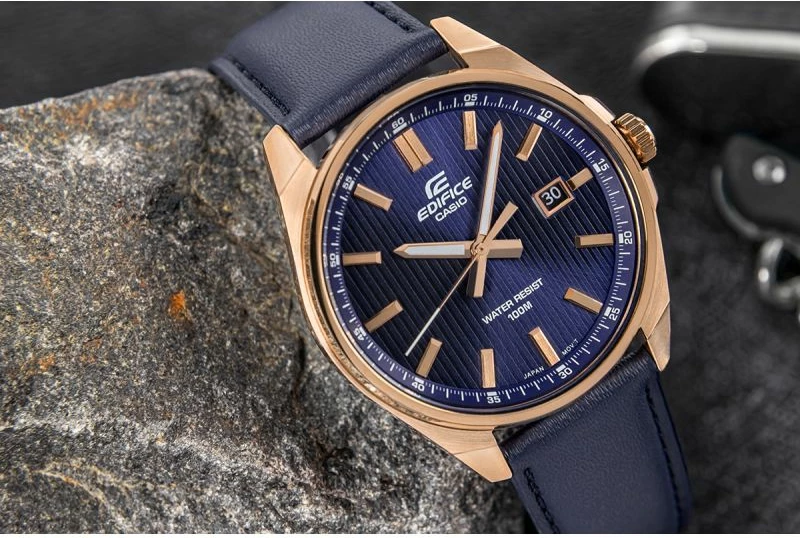 Orë dore për meshkuj Casio, e kaltër