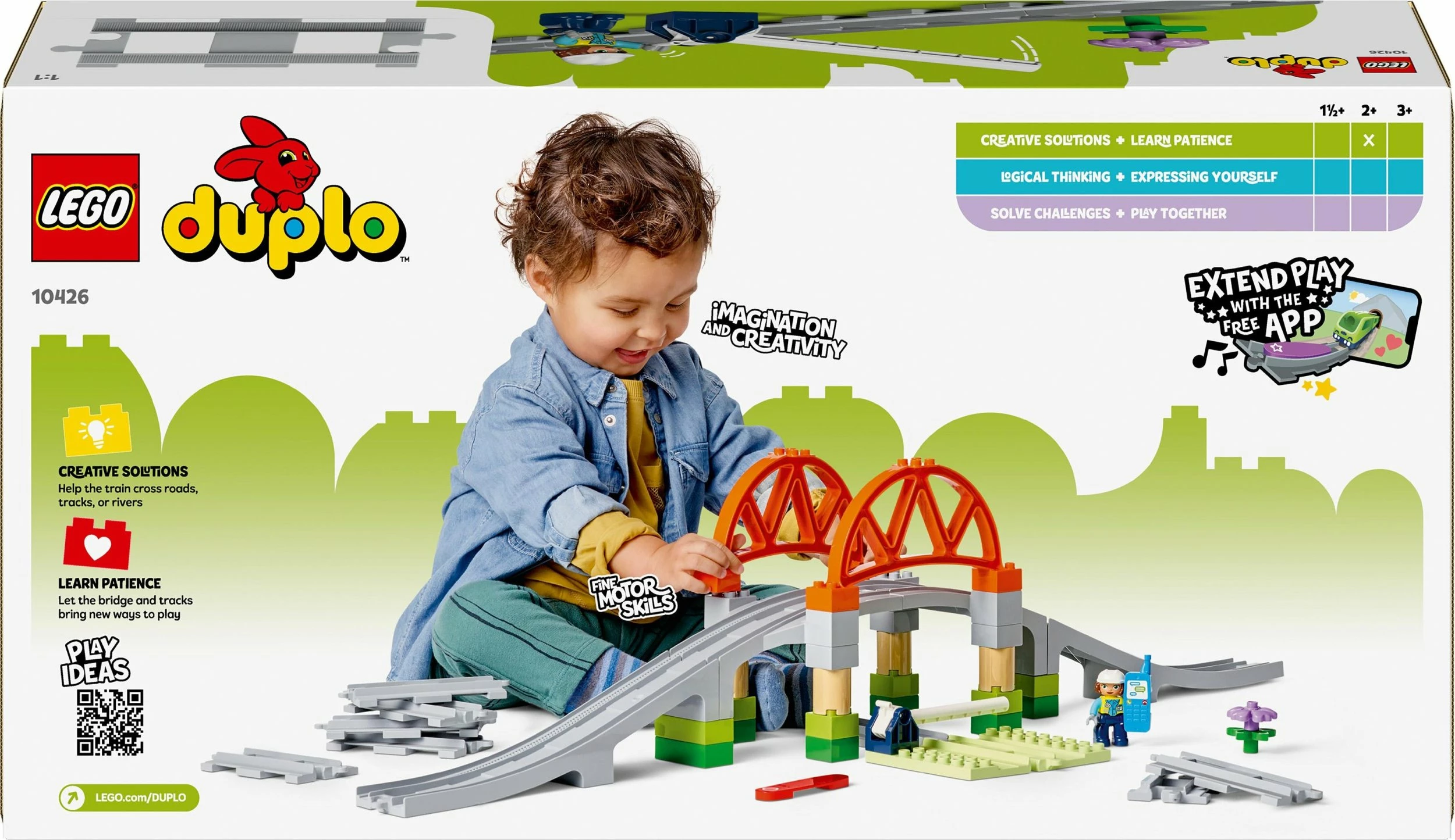 Set zgjerimi urë dhe shina hekurudhe LEGO DUPLO 10426, 42 pjesë, për 2+ vjet