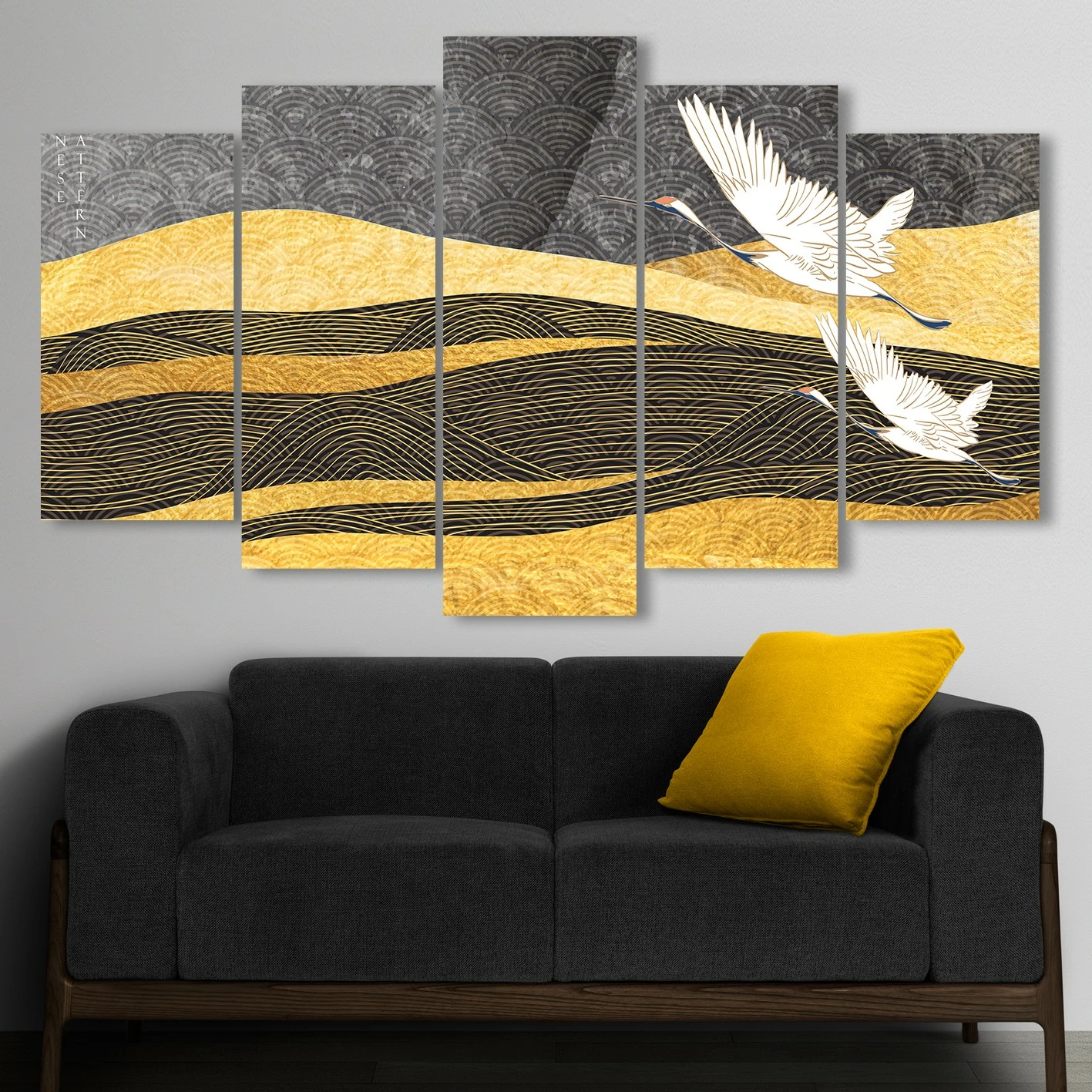 Pikturë dekorative MDF, 5 pjesë, Wallity, 100x60cm, shumëngjyrëshe