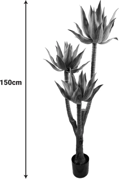 Bimë dekorative lotus në vazo, ngjyrë e gjelbër, 150cm