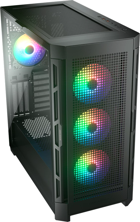 Kasë COUGAR DUOFACE PRO RGB Midi Tower 4x120mm, e zezë