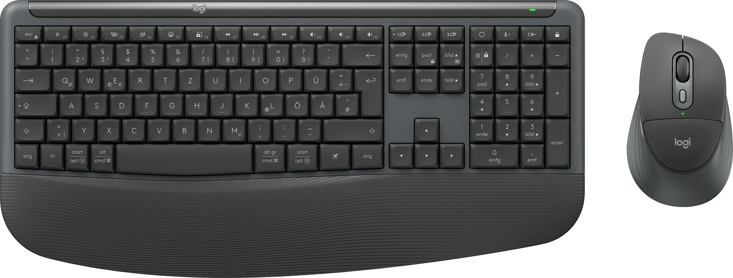 Set tastierë dhe Maus Logitech Signature Comfort Plus MK880, QWERTZ, grafit