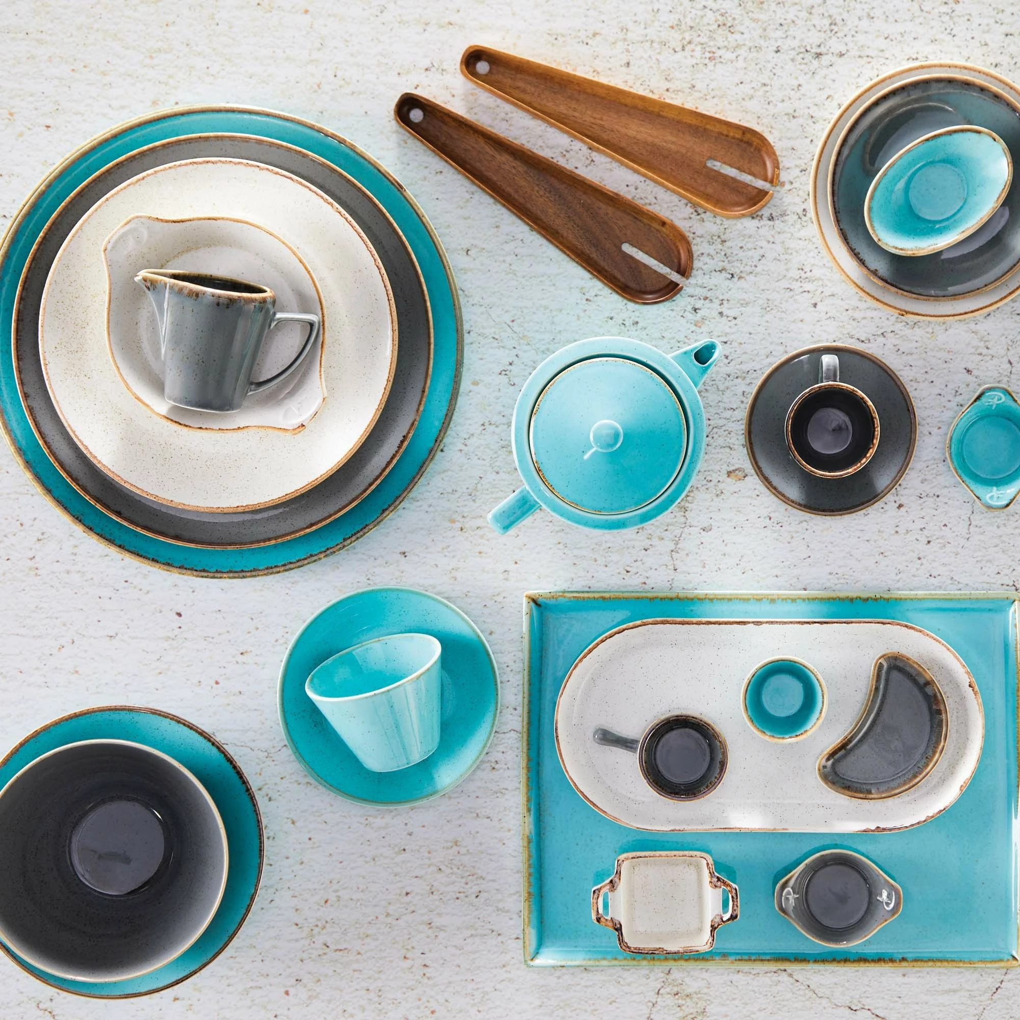 Pjatë mezeje Porland Seasons Sand 160x110 mm 300 ml, porcelan, krem-bezhë, set 6 copë