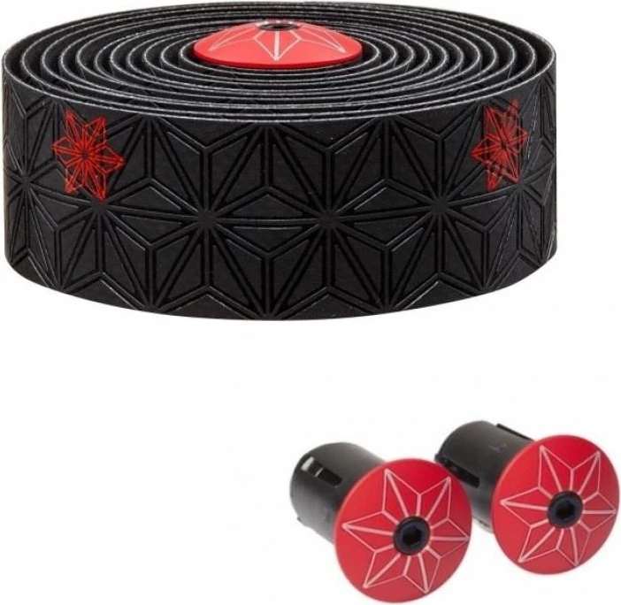 Mbështjellës timoni për biçikletë Supacaz, i zi me të kuqe