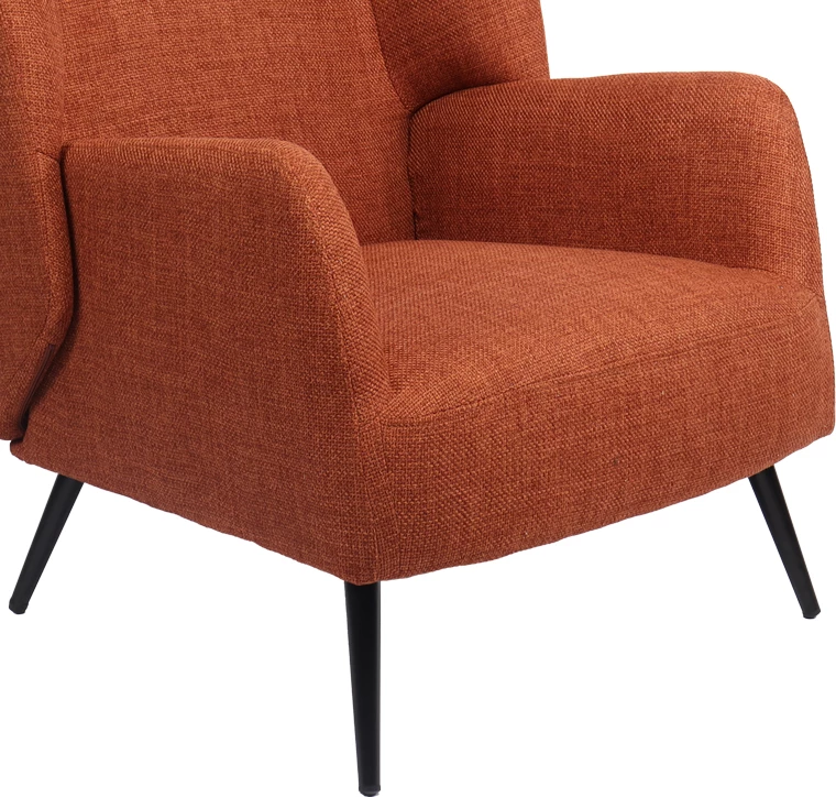 Fotel Mareta, material terakote, këmbë të zeza, 83x80x99cm